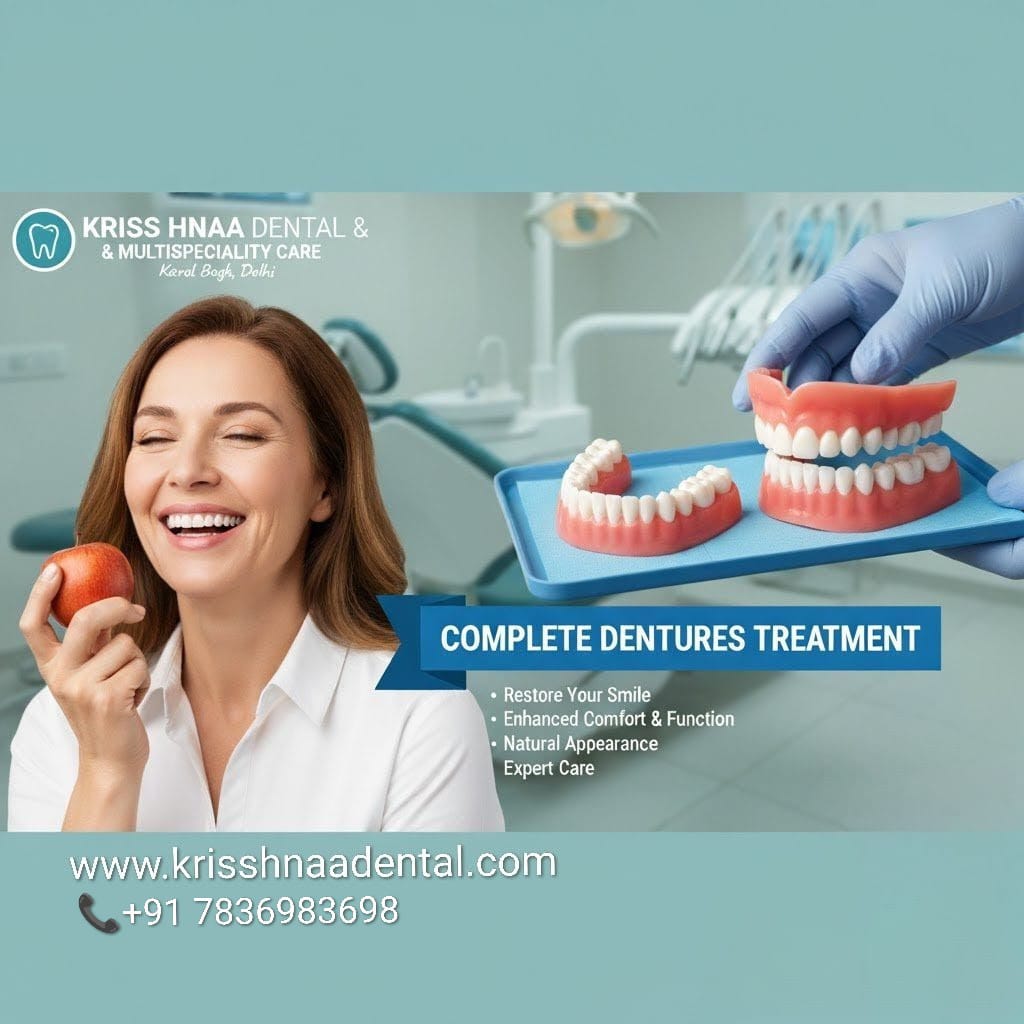 Best Complete Dentures Treatment in Karol Bagh, Delhi  Krisshnaa Dental  Multispeciality Care60 char