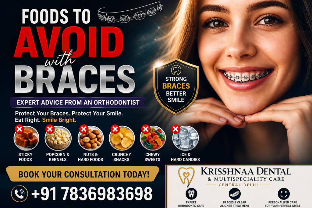 Foods to Avoid with Braces | Orthodontist in Central Delhi