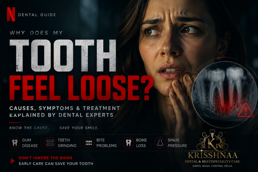 Every Day You Wait, Your Tooth May Lose More Support. Book your comprehensive dental evaluation today and discover if your tooth can still be saved. 📞 Call: +91 7836983698 | +91 7836983625 **📍 Krisshnaa Dental & Multispeciality Care, Karol Bagh, Central Delhi Natural teeth are priceless. Let us help you keep yours.