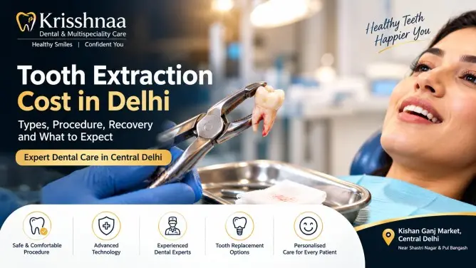 Tooth extraction procedure and treatment cost in Delhi at Krisshnaa Dental & Multispeciality Care, Central Delhi