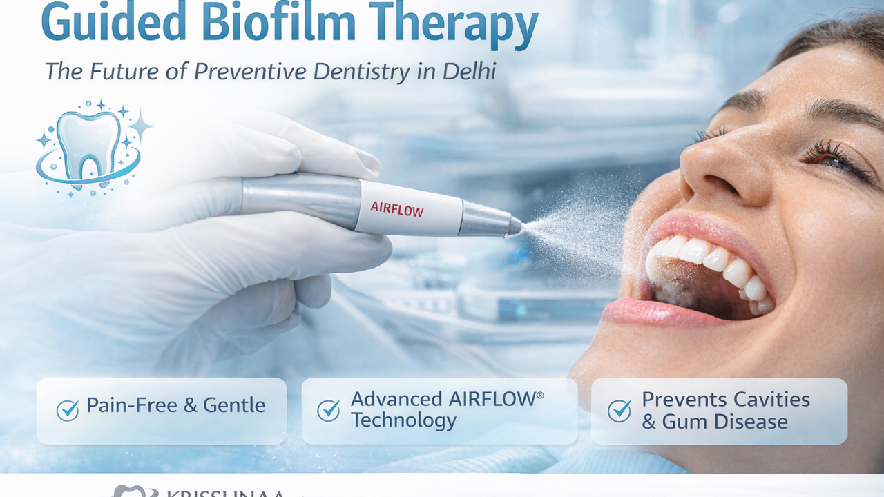 Pain-Free Teeth Cleaning in Delhi with Guided Biofilm Therapy