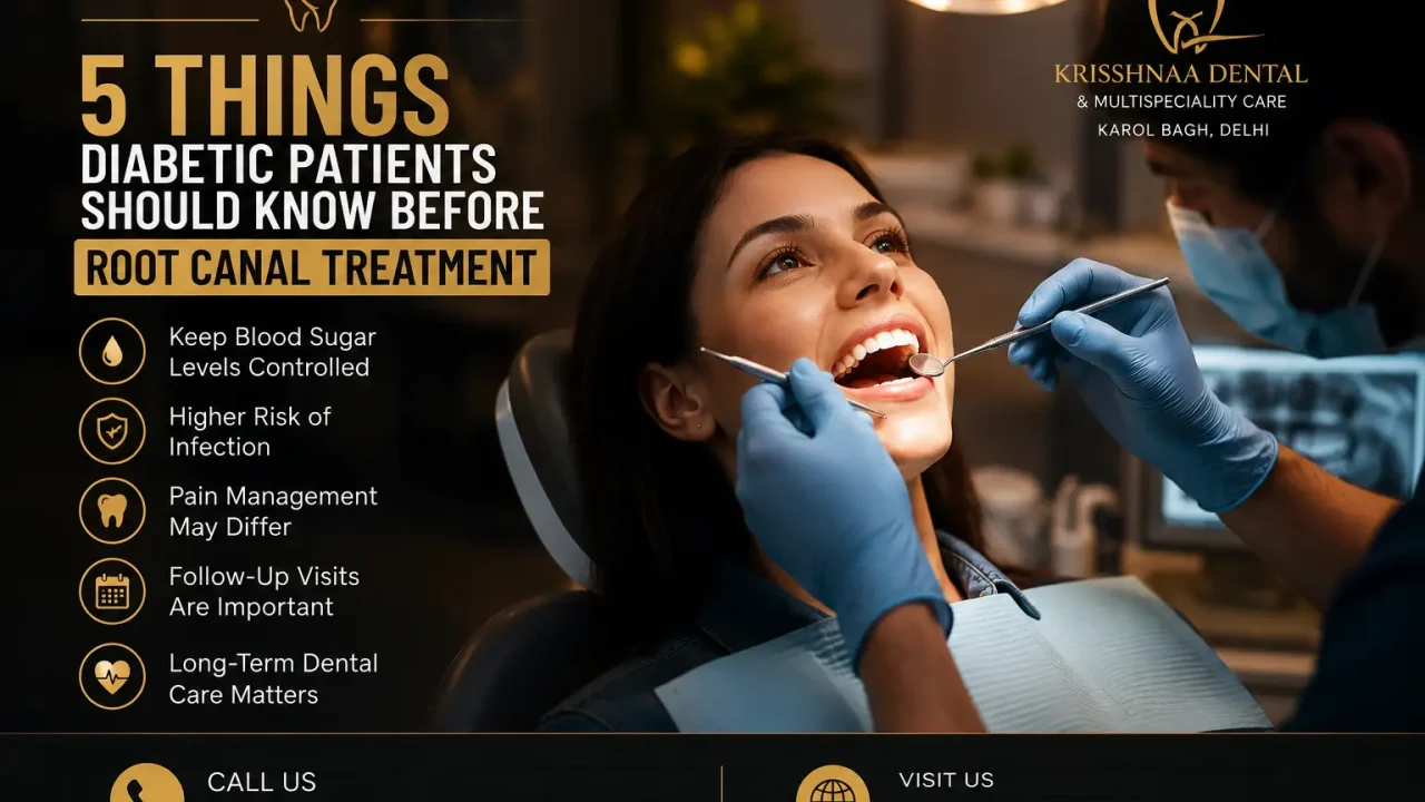 Diabetes & Root Canal? Here’s What You Should Know Before Treatment Safe • Gentle • Infection-Controlled Dental Care For Diabetic Patients at Krisshnaa Dental